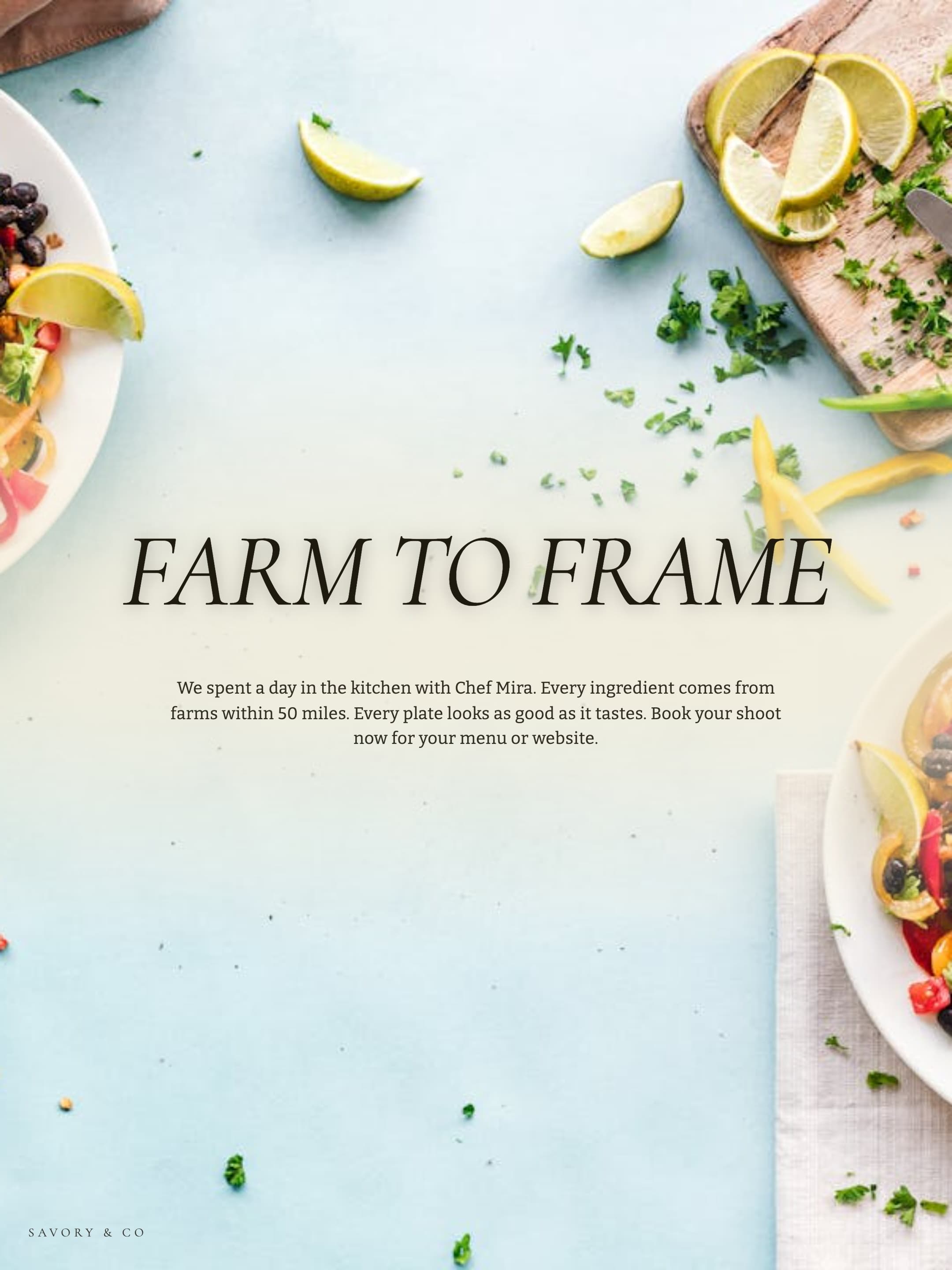 Food photography social content sample